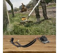 Bobine d'allumage compatible avec moteur 4 temps 139 débroussailleuse et débroussailleuse 2 trous 33mm avec 2 fils rouge et noir pour tronçonneuse et tondeuse à gazon Noir