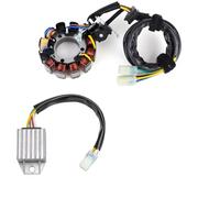 Bobine D'allumage De Stator Pour CRF450 Pour CRF450X 2005-2018 Avec Joint Bobine Stator Moteur + Régulateur Tension Redresseur(B)