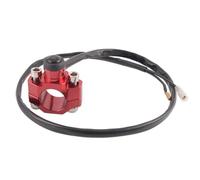 Bobine D'allumage Interrupteur D'arrêt Et Démarrage Universel CNC Moto Pour YZF WRF CRF EXC XCF 125 250 Avec Barre De Serrage Rotative Stator Bobine D'allumage(Rouge)