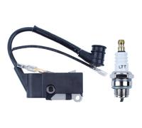 Bobine d'Allumage Module pour Tronçonneuse 4500 5200 5800 45cc 52cc 58cc (avec Bougie)