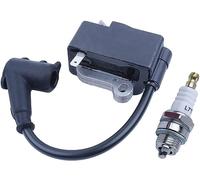 Bobine d'Allumage pour STIHL MS270 MS280 Tronçonneuse, ADEFOL Module de Bobine d'allumage Durable Pièces de Tronçonneuse Professionnelles Accessoires # 1133-400-1350 (mit Bougie)