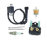 Bobine d'allumage pour Yamaha YXR660 Rhino 660 Grizzly Raptor 660R Big Bear 400, Kawasaki KFX 400, Suzuki DRZ400S DRZ400E DRZ400SM Vinson 500 ATV avec relais solénoïde de démarreur