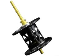 Bobine d'arbre long pour moulinet Abu Max P6B6 en aluminium | Tige longue, corps en alliage d'aluminium, convient pour abu Max P6B6, améliore la distance de lancer, construire