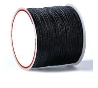 Bobine de 100 mètres de Fil en Nylon de 0,4 mm pour Bracelets, Colliers, macramé, Pompons, Perles, Noir