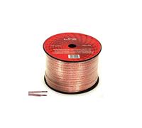 Bobine de 100M - Câble haut-parleur 2 x 1,5 mm² - Transparent - CHP1.5TR