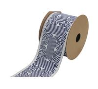 Bobine de 3,8 m de long de 6,8 cm de long et 6,8 cm de long - Clé romaine brodée - Ruban jacquard Passementerie pour vos rideaux, draperies, garnitures V1 205
