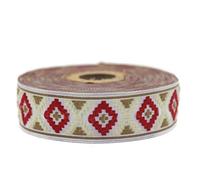 Bobine de 9,9 m de large - Ruban jacquard, bordure médiévale en tissu tissé rétro - Décoration d'intérieur - Décoration d'intérieur - Fournitures de décoration vintage - 25914