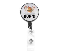 Bobine de badge rétractable pour les fans du film Anime Fire - Cadeau pour les fans de films Anime - May All Your Bacon Burn Fire - Démon