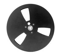 Bobine de Bande Vide de 1/4 de 7 Pouces, Bobine de Bande de Réception en Alliage D'aluminium, avec 3 Trous, Bande Sonore à Bobine Ouverte Universelle pour L'enregistrement, (Black)