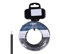 Bobine de câble flexible de 2,5 mm de couleur noire, sans halogène, idéale pour les installations électriques sûres. Longueur de 5 mètres pour plus de polyvalence.