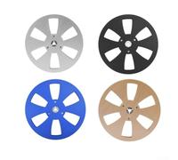 Bobine de cassette vide ouverte de 17,8 cm avec plateau de base à 6 trous pour une utilisation avec Studer TEAC Nagar et autres équipements de bande sonore compatibles (noir)