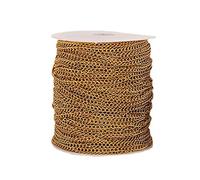 Bobine de chaînes torsadées en acier inoxydable 304 soudé pour la fabrication de bijoux - 4 x 3 x 0,6 mm - 25 m