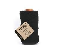Coton cablé recyclé Noir 100 m x 2 mm 200129 Noir c'est Noir G