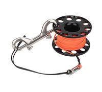Bobine de Doigt, Bobine de Plongée sous-Marine 30 M avec Ligne et Clip à Boulon à Double extrémité, Conception Légère et Robuste, Ligne Orange Longueur Prolongée, équipement Plongée Polyvalent,