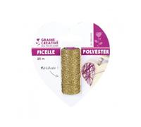 Bobine de Ficelle Métalisée Or 25m