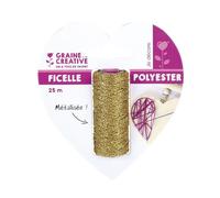 Bobine De Ficelle Métalisée Or 25m - Graine Créative