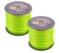 Bobine de fil 100 m pour débroussailleuse coupe-bordure - Fil en étoile Ø2,4 mm - Lot de 2