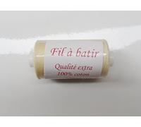 BOBINE DE FIL A BÂTIR JAUNE/ROSE/BLEU/BLANC au choix 100% COTON 300 MÈTRES (jaune)
