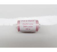 BOBINE DE FIL A BÂTIR JAUNE/ROSE/BLEU/BLANC au choix 100% COTON 300 MÈTRES (Rose)
