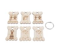 Bobine de fil à broder 6 pièces, motifs légers et exquis, planche d'enroulement de fil en bois, organisateur de fil à broder pour fournitures de fil à coudre et de couture