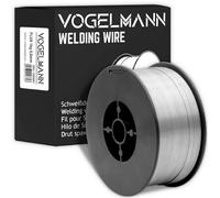 Bobine de fil animé en acier E71T-GS avec protection intégrée pour soudure MIG sans gaz. Diamètre 0,8 mm. Poids 1 kg.