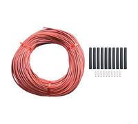 Bobine de fil chauffant en fibre de carbone avancée conçue pour les systèmes de confort domestique, test haute tension évaluée à 3000 V et isolée avec du caoutchouc de silicone (50 m)