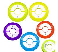 Bobine de fil de - 2,36 pouces de diamètre, construction en silicone, organisateur de leader de ur fermé, lot de 5 | Pour la en plein air, équipement de, bobine de fil, Compact