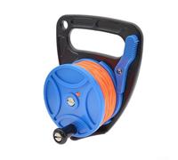 Bobine de fil de 83 m avec poignée, clip stoppeur de pouce, frein de commande de ligne, pour plongée sous-marine, orange et blanc visible, pour plongée sous-marine CAVE Wreck Drift - Bleu 83 m