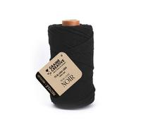 Coton cablé recyclé Noir 100 m x 2 mm 200129 Noir c'est Noir G