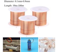 Bobine De Fil De Cuivre Émaillé,Fil D'enroulement,Fil Magnétique,Câble En Cuivre,0,1mm,0,2mm,0,3mm,0,4mm,0,5mm,0,6mm,0,7mm,0,8mm,0,9mm - Type 1.0mm 10m