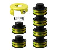 Bobine de Fil de débroussailleuse pour débroussailleuse Ryobi RLT3025F/S, RLT3525S, 1,2 mm, Bobine Double avec Couvercle de Bobine et Ressort (6 bobines + 1 Couvercle + 1 Ressort)