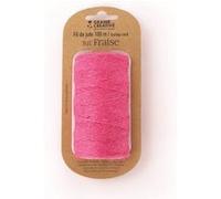 Graine créative Bobine de fil de jute 100 m x 2 mm Rose