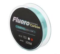 Bobine de fil de pêche fluorocarbone de 100 m pour pêcheurs nécessitant un faible indice de réfraction et une capacité de charge constante (2,5-0,26 mm-5,4 kg, vert)
