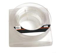Bobine de fil de pêche fluorocarbone de 50 m pour scénarios de lancer long où la mémoire de ligne et la résistance à l'enroulement prennent en charge la précision et la distance (0,5 mm)