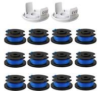 Bobine de fil de rechange AC14RL3A 0,2 cm pour débroussailleuse Ryobi One+ 18 V, 24 V et 40 V 3,4 m 0,2 cm (12 bobines + 2 capuchons)