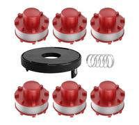 Bobine de fil de rechange pour débroussailleuse Einhell GE-CT 36/30 Li E Solo AGILLO 36/255 BL AGILLO 18/200, 8 m x 2 mm pour coupe-bordures Einhell 3405096 (6 bobines + 1 couvercle + 1 ressort)