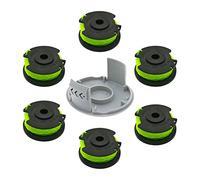 Bobine de fil de rechange pour débroussailleuse Ryobi RAC142 36 V, pour débroussailleuse RLT36B33 & RY36LT33A-0, 2 mm x 6,1 m (6 bobines + 1 capuchon)