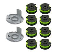 Bobine de fil de rechange pour débroussailleuse Ryobi RAC142 36 V, pour débroussailleuse RLT36B33 & RY36LT33A-0, 2 mm x 6,1 m (8 bobines + 2 capuchons)