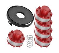 Bobine de Fil de Rechange pour Tondeuse Einhell, 3405096 avec Capuchons et Ressort TLE-01-1, Compatible avec GE-CT 36/30 LI E Solo, AGILLO 18/200 (Bobine*5+Capuchon*1+Ressort*1)