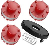 Bobine de Fil de Rechange pour Tondeuse Einhell,3405096 avec Capuchons et Ressort TLE-01-1,Compatible avec GE-CT 36/30 LI E Solo,AGILLO 18/200 (Bobine*3+Capuchon*1+Ressort*1)