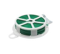 Bobine de fil plastifié 50 m, résistant à la corrosion, idéal pour attacher, fixer et protéger dans le jardinage et le bricolage.