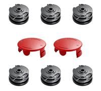 Bobine de fil pour Bosch F016800351 Bobine de rechange 6 bobines avec 2 capuchons pour coupe-bordure, compatible avec Bosch ART 24 ART 24+ ART 27 ART 27+ ART 30 ART 30+, Ø 1,6 mm, fil nylon 6 m