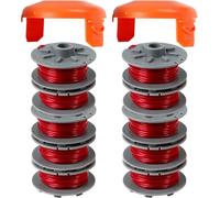 Bobine de fil pour débroussailleuse 5364-20,1,6 mm x 6,1 m pour débroussailleuse Turbo SmallCut 2401 avec cache-bobine pour 05328-20 (10 bobines + 2 capuchons)