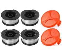 Bobine de fil pour débroussailleuse Black & Decker, fil de débroussailleuse, bobine et fil de diamètre transparent et résistant A6481-XJ GL430-530 Longueur 9,1 m Diamètre 0,065 mm