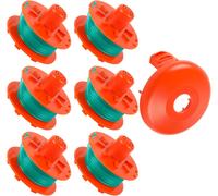 Bobine de fil pour débroussailleuse Gardena 5367-20,2 mm x 4,2 m,compatible avec débroussailleuse Gardena Turbo SmallCut 2402 2404 avec couvercle de bobine 05329-20 (6 bobines + 1 couvercle)