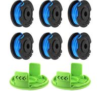 Bobine de fil pour débroussailleuse - Greenworks 29252/29092 - 1 65 mm de diamètre - 4 9 m de long(6 bobines + 2 capuchons)