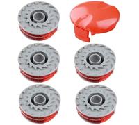 Bobine de fil pour Flymo FLY021 Coupe Bordure débroussailleuse Contour 500 XT, Power Trim 500 XT, Mini Trim Contour XT,(5+1pcs)