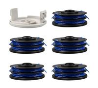 Bobine de Fil pour Ryobi RAC123 5132002670 débroussailleuse, 1,6 mm x 8,3 m Bobine de Fil de Rechange pour RLT4027 RLT4125, RLT5027, RLT6030, RLT5127, RLT6130 (5 bobines + 1 Couvercle)