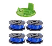 Bobine de fil unique pour tondeuse à gazon, 1 ligne de rechange de 65 mm pour Greenworks 24 V, 4 bobines et 1 capuchon, design d'alimentation automatique (4 + 1)