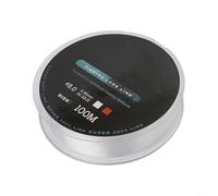 Bobine de ligne de plomb en fluorocarbone de 100 m pour leurres de pêche avec diamètre constant, faible mémoire et haute résistance à la traction pour pêche ciblée (8-0,50 mm-15,6 kg, blanc)